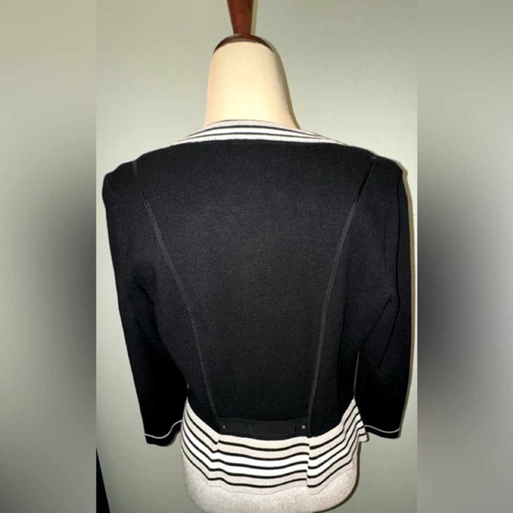 White House Black Market Milano Stripe Jacket-Sz: L- BNWT - Picture 3 of 11